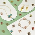 thumbnail image 2 of 32pcs Tortoise Link Charms, Animal Glass Connectors Two Hole Links Flat Round Crystal Charm Beads for Necklace Bracelet Anklet DIY Summer Jewelry Making, 8 Colors, 2 of 5