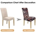 thumbnail image 7 of Vintage Paisley Bohemian Floral Pattern Dining Chair Covers Set of 4 Colorful Ethnic Retro Decorative Washable Polyester Stretch Slipcovers Removable Protector for Artistic Dining Room, 7 of 7