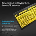 thumbnail image 3 of Teclado de computadora con letras grandes, teclado USB con cable de alto contraste con letras de gran tamaño para personas con baja visión y discapacidad visual UKJ, 3 of 5