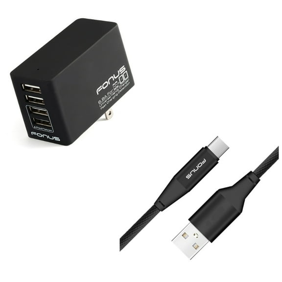 For Google Pixel 7a/7/Pro/6a - Home Charger w 6ft USB Cable, 34W 4-Port USB 6.8A, Type-C Charger Cord Power for Google Pixel 7a/7/Pro/6a Phones