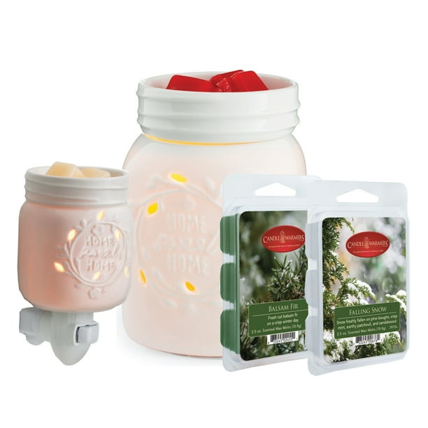Mason Jar Fragrance Warmer and Pluggable Warmer Gift Set (29 Value