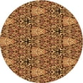 thumbnail image 1 of Ahgly Company Indoor Round Patterned Blood Red Brown Area Rugs, 5' Round, 1 of 6