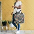 thumbnail image 4 of FORMRS Womens Canvas Tote Bag with Zipper Inner Pocket Shoulder Handbag, Christmas Bows, 4 of 7