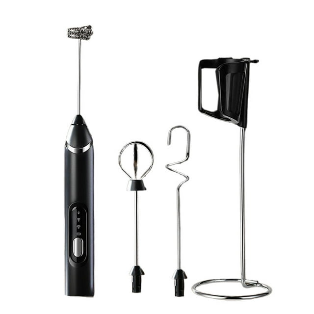 Xingzhi Portable Electric Milk Frother Stick For Coffee Lovers Three Speed Variable black