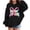Black, variant on Hooded Sweatshirt for Girls Bow Second Grade Graphic Long Sleeve Pullover Top Fall Cute Back to School Casual Sweatshirt
