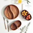 thumbnail image 4 of Solid Wood Tray Acacia Wood Premium Kung Fu Tea Small Tray Fruit Snacks Nuts Dessert Plate Desktop Storage Tableware 373 18x18cm 1pcs, 4 of 6