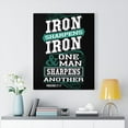 thumbnail image 2 of Scripture Walls One Man Sharpens Another Proverbs 27:17 Bible Verse Canvas Christian Wall Art Ready to Hang Unframed, 2 of 12