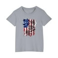 thumbnail image 6 of CFLVAEK Kids 4th of July Shirts Boys Girls Novelty American Flag Patriotic Tshirts Crewneck Short Sleeve Cotton T Shirts for Indenpendence Day 3 Years, 6 of 7