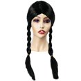 thumbnail image 1 of Peluca trenzada negra para disfraz, pelo gótico, pelucas de miércoles para Halloween, Cosplay, Fiesta Temática, película, fiesta de cosplay, 1 of 5