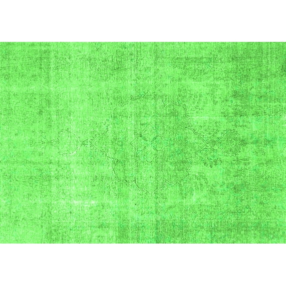 Ahgly Company Indoor Rectangle Persian Green Traditional Area Rugs, 2' x 4'