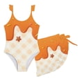 thumbnail image 6 of XAOFW Girl's Swimsuit Sets Two Piece Swimwear With Ice Print Ruffle Cover Up Skirt For Toddler Kids Water Sports Cozy Bathing Suit, 6 of 6