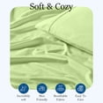 thumbnail image 4 of 500 Thread Count 100% Egyptian Cotton 3-Piece Flat Sheet (1 Flat + 2 Pillow Covers) Size Full XL Color Sage Solid, 4 of 5