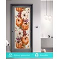 thumbnail image 5 of Window Privacy Film Fall Stained Glass Window Film Decorative Sun Block Window Cover Orange Pumpkins Thanksgiving Watercolor Maple Leaf Window Clings Static Adhesive Sticker for Bathroom 17.7"x39.3", 5 of 7
