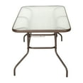 thumbnail image 6 of BizChair 31.5" x 55" Bronze Rectangular Tempered Glass Metal Table with Umbrella Hole, 6 of 11