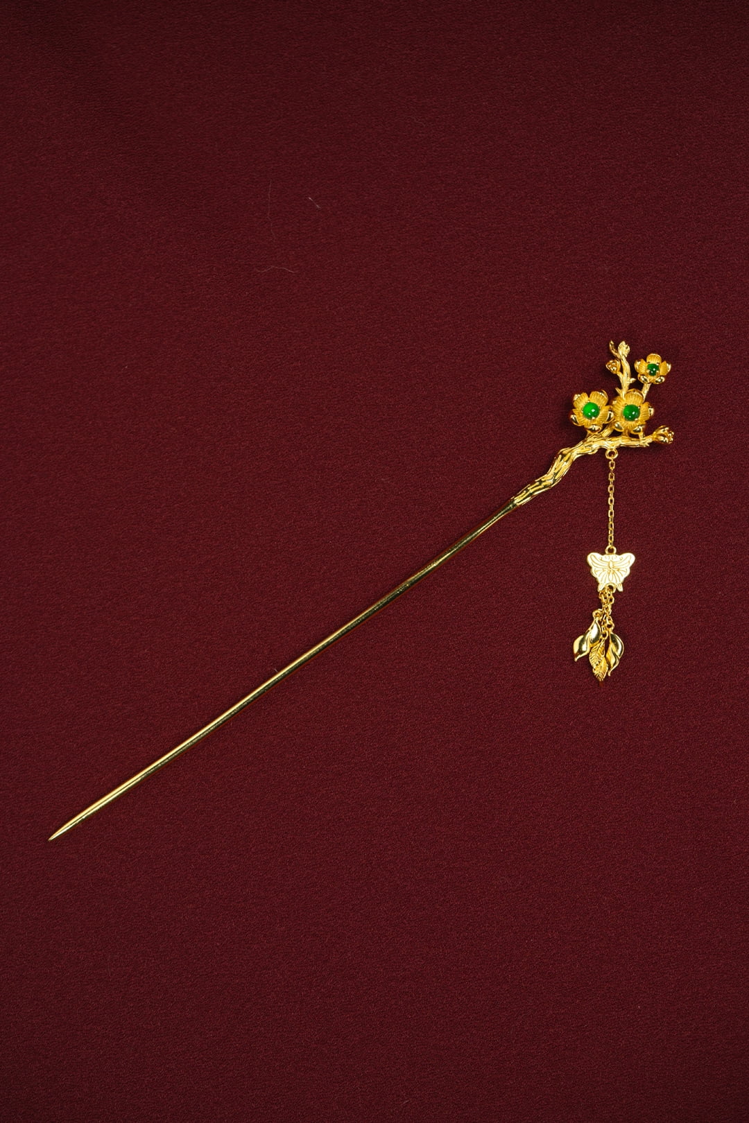 Gold-Plated Flower Hairpin, Gold