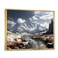 thumbnail image 2 of Designart "Mont Blanc France Majestic wall art" Landscapes Floater Framed Canvas Art Print, 2 of 7