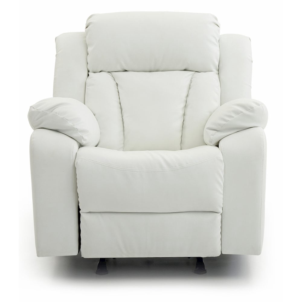 Glory Furniture Daria Rocker Recliner in White Color