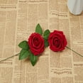 thumbnail image 2 of Timeless Beauty, Lifelike Texture Artificial Flowers, Reusable Dark Red Roses for Wedding Decor, Photography Props, Home Decor and Versatile Decor Options (25 Pieces, Tan), 2 of 5