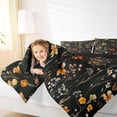 thumbnail image 4 of Homewish Country Floral Queen Comforter Set,Rustic Plant Bedding Sets,Yellow Black Bedding Comforter Set For Girls Kids,Breathable Home Decor Reversible,3-Piece, 4 of 8