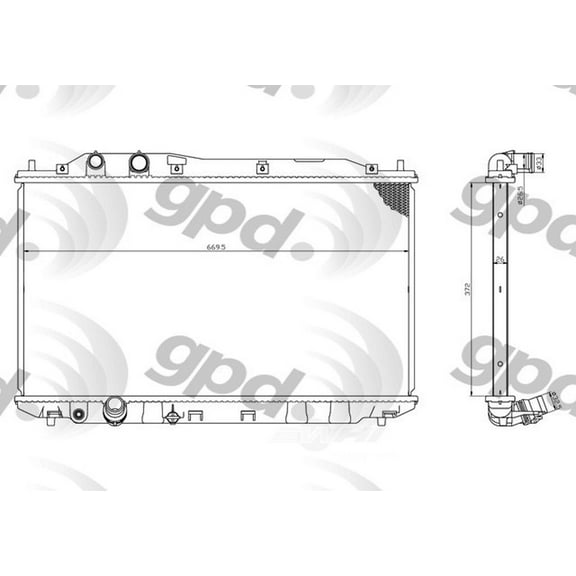 Radiator Fits select: 2006-2011 HONDA CIVIC