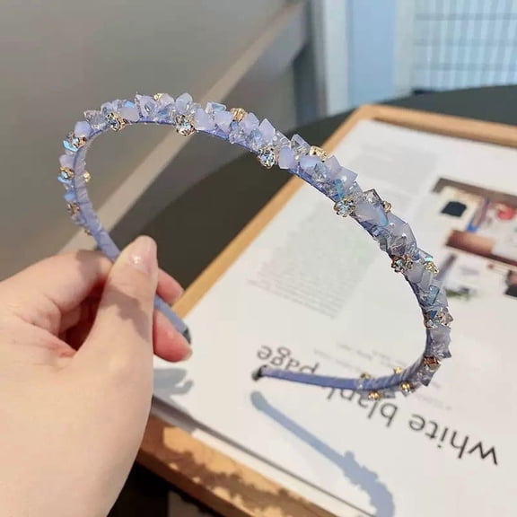 Sokhug Crystal Beaded Headband for Women Delicate Thin Design, Fairy-Like Elegance with Secure Grip for Special Occasions & Daily Wear
