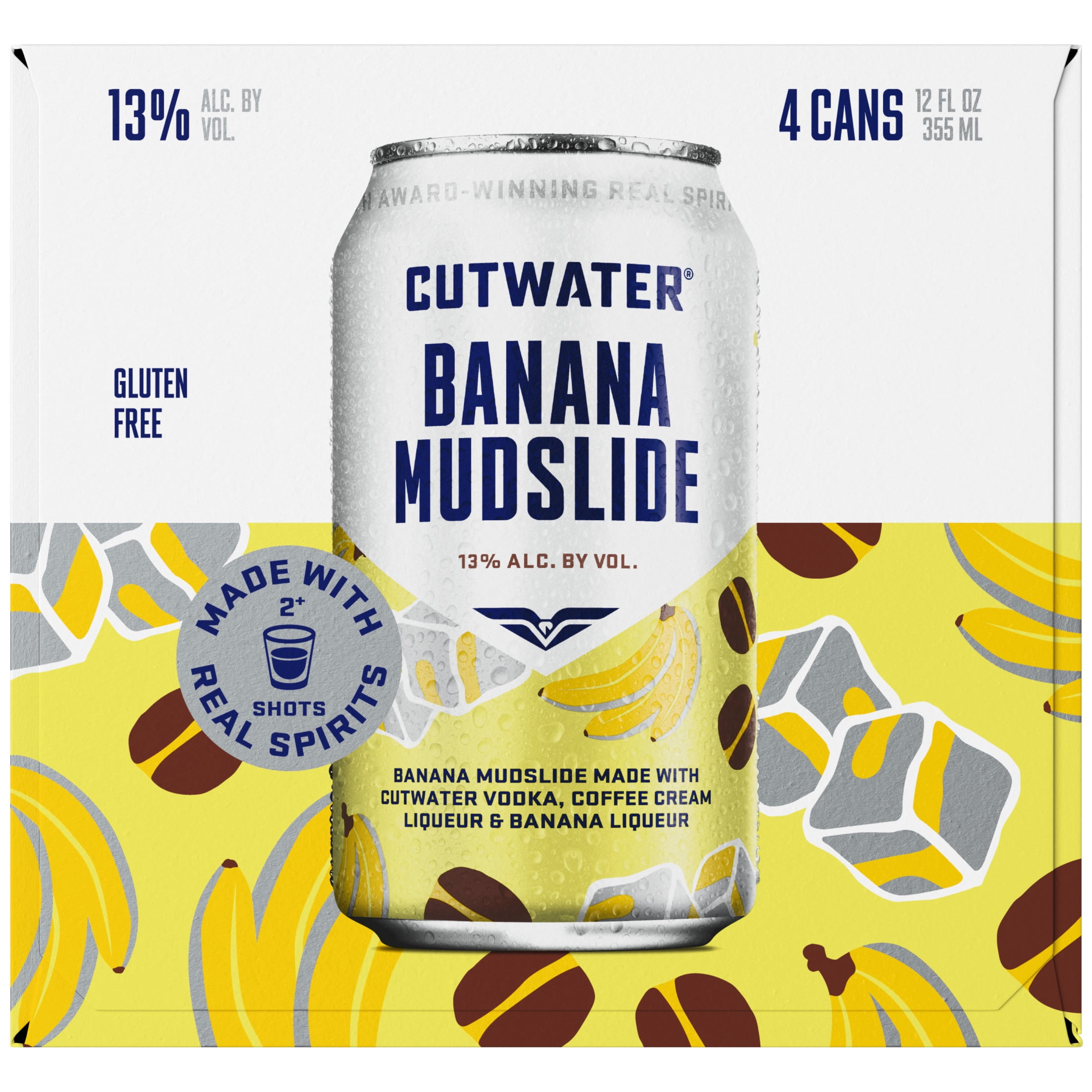 Cutwater Banana Mudslide, 4 Pack 12 fl oz Cans, 13% ABV