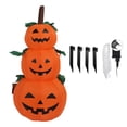 thumbnail image 2 of Inflables De Halloween, Decoración Realista De Halloween, Luz De Pila De Calabaza Con Cuerda De Tracción, Calabazas Apiladas Inflables De Halloween De 100-240 V Para Decoraciones, 2 of 7