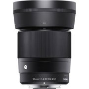 Sigma 30mm F1.4 Contemporary DC DN Lens for Sony E + Pixi-Basic Accessory Bundle