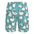 thumbnail image 6 of Disketp Men'S Swim Trunks Hawaiian Breathable Surf Beach Swimsuits Mesh Lining Beach Shorts With Pockets-Cartoon Funny Goose, 6 of 9