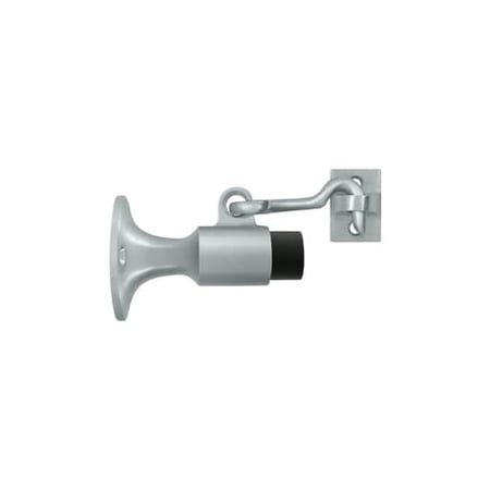 UPC 760923361007 product image for Solid Brass Wall Mount Bumper w Holder (Brushed Chrome) | upcitemdb.com