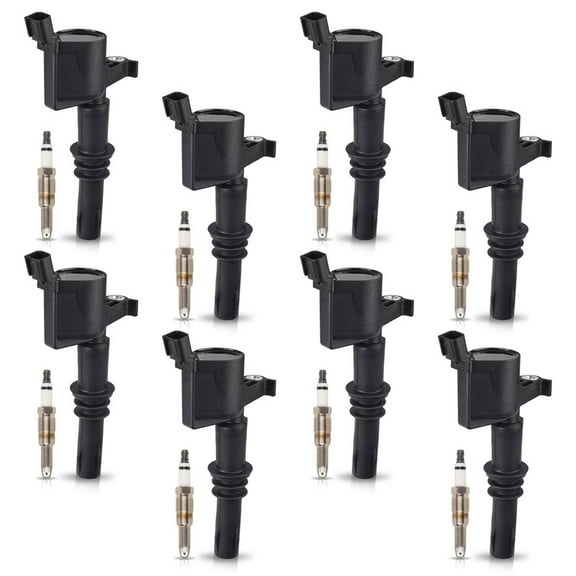 ISA 8 Ignition Coil Pack and Iridium Spark Plug For 2005-2008 Ford Expedition Explorer F150 F250 F350 F450 F550 Super Duty Navigator Mark 5.4L 4.6L 6.8L Replacement for DG511, SP515, SP546