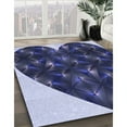 thumbnail image 3 of Ahgly Company Machine Washable Indoor Rectangle Transitional Jeans Blue Area Rugs, 4' x 6', 3 of 7