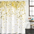 thumbnail image 3 of Yellow Polka Dot Waterproof Fabric Shower Curtain,Ombre Abstract White Monochrome Waterproof Fabric Shower Curtain for Bathroom Curtains Bathtubs Hotel Shower Curtains with 12 Hooks Small 36x78in, 3 of 8