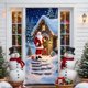 thumbnail image 1 of Funda Navideña para Puerta con Diseño de Papá Noel | Tela de Poliéster de 89 X 183 Cm | Fácil Instalación | Multicolor | 1 Unidad, 1 of 6