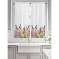 thumbnail image 4 of Bedroom Curtains 63 Inches length, Spring Floral Window Treatment Curtain Drapes, Summer Birds Botanical Fence Rod Pocket Curtain Panels for Living Room Kitchen, 42"x63", 2 Panels, 4 of 7