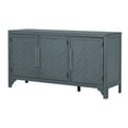 thumbnail image 4 of GZXS Rustic 3-Door Accent Sideboard in Navy Blue, 60-Inch Buffet Cabinet with Adjustable Shelves, Iron Linear Handles, and Pine Legs, for Living Room, Entryway, Foyer, 4 of 8