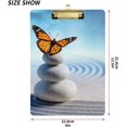 thumbnail image 2 of FMSHPON Zen Stones Butterfly Clipboard Hardboard Wood Nursing Clip Board and Pull for Standard A4 Letter 13x9 inches, 2 of 5