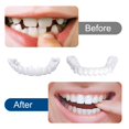 4 Pairs Veneers Snap in Teeth Teeth Comfort Fit Whitening Veneer Snap on Dentures with Woman