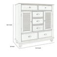 thumbnail image 5 of Saltoro Sherpi 7 Drawer Transitional Wooden Chest with Two Shutter Design Cabinets, White, 5 of 5