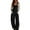 Black, variant on aidice Overalls for Women Adjustable Strap Button Loose Comfy Crisscross Back Straight Leg Pants Jumpsuits