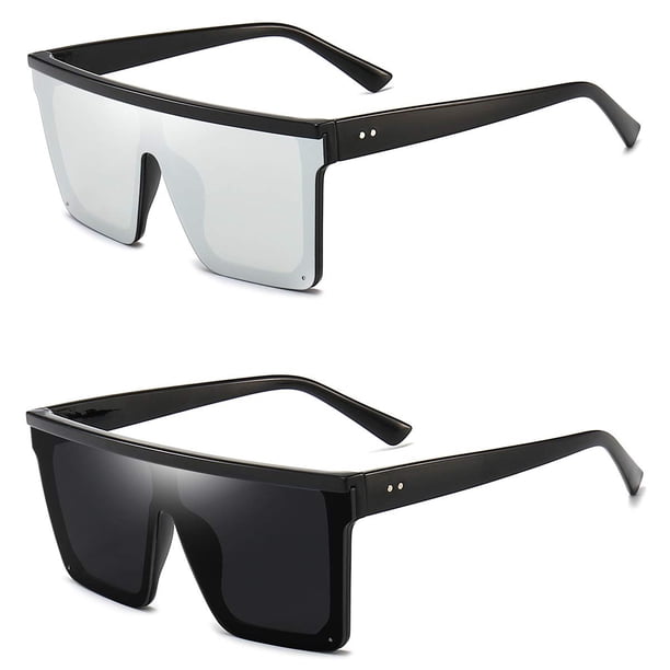 Gafas de sol cuadradas exageradas Dollger para mujer y hombre con marco negro