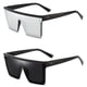 thumbnail image 1 of Gafas de sol cuadradas exageradas Dollger para mujer y hombre con marco negro, 1 of 8