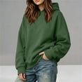 thumbnail image 6 of Women's Oversized Solid Color Hoodie,Long Sleeve Loose Fit Pullover Casual Basic Sweatshirt,Vacation Travel Outfit, 6 of 6