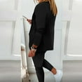 thumbnail image 3 of Women Workoffice Suit Solid Color Blazer V Neck Cardigan Single Breasted Fashion Jacket Button Down Fitted Outwear Pockets Professional Overcoat, 3 of 6