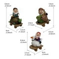 thumbnail image 3 of Precios Reducidos, Juego de tres adornos de gnomos de jardín en forma de scooter, decoración para exteriores, regalo de Navidad, artesanías de resina Akmoler, 3 of 6