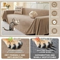 thumbnail image 3 of Dark Couch Covers for Sectional Sofa Couch Cover L Shape Couch Covers for Dogs Washable Couch Cover Banket Modern Sofa Slipcovers Super Soft Sofa Towel for Kids Pets ” x ”, 3 of 8