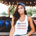 thumbnail image 3 of Patriotic Flag Bow Tank Top 4th of July White Tank Top Women White Tank Top Small, 3 of 6