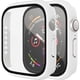 thumbnail image 1 of 2 Pack Hard PC Case with Tempered Glass Screen Protector Compatible with Apple Watch Series 3 42mm Case, Ultra-Thin Scratch Resistant Overall Protective Cover for iWatch Men Women, White, 1 of 5