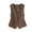 Coffee, variant on Women's Waistcoat Vest V Neck Button Down Blazer Jacket (RD1 S)