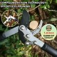 thumbnail image 2 of Lopper Heavy Duty Branch Cutter Tree Clippers with Compound Action, Chops Thick Ease, Garden Loppers Pruning, 18 Inch Trimmer 1.6” Clean Cut Capacity (18 Inch), 2 of 4